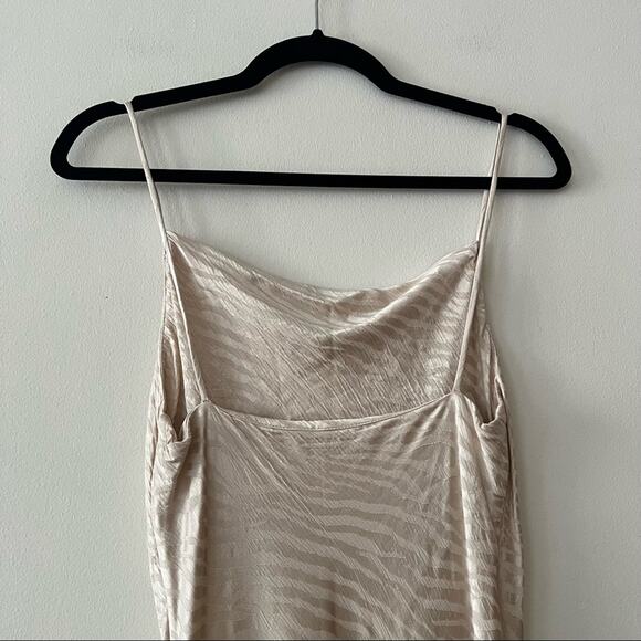 Bec & Bridge Kat Cowl Midi Satin Zebra Slip Dress - Picture 5 of 8